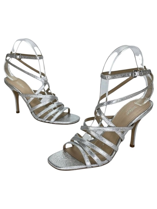 Botkier Shoes - Botkier Lorain Silver Leather Strappy Womens Heels Size 7M